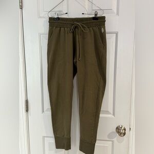 Free People Movement Women's Medium Olive Green Drawstring Jogger Pants